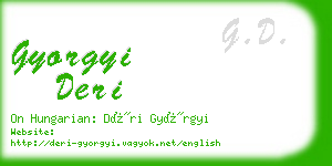 gyorgyi deri business card